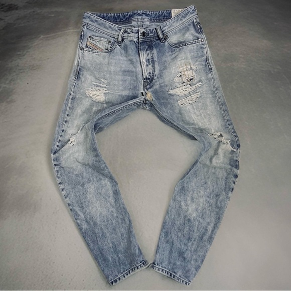 Y2K DIESEL Rombee ‘Dusty Mud’ Distressed regular Slim carrot men’s jean 30 x 32 - Picture 6 of 16